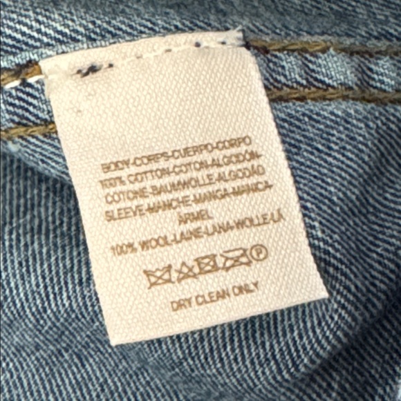 Free People Cypress Farm denim jacket Jean small women’s sweater arms - Picture 7 of 7